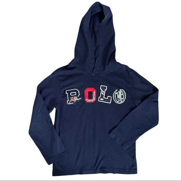 Polo Ralph Lauren Other - Polo Ralph Lauren long sleeve hooded shirt in boys size 7